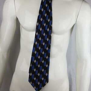 Pierre Cardin silver and blue silk tie
